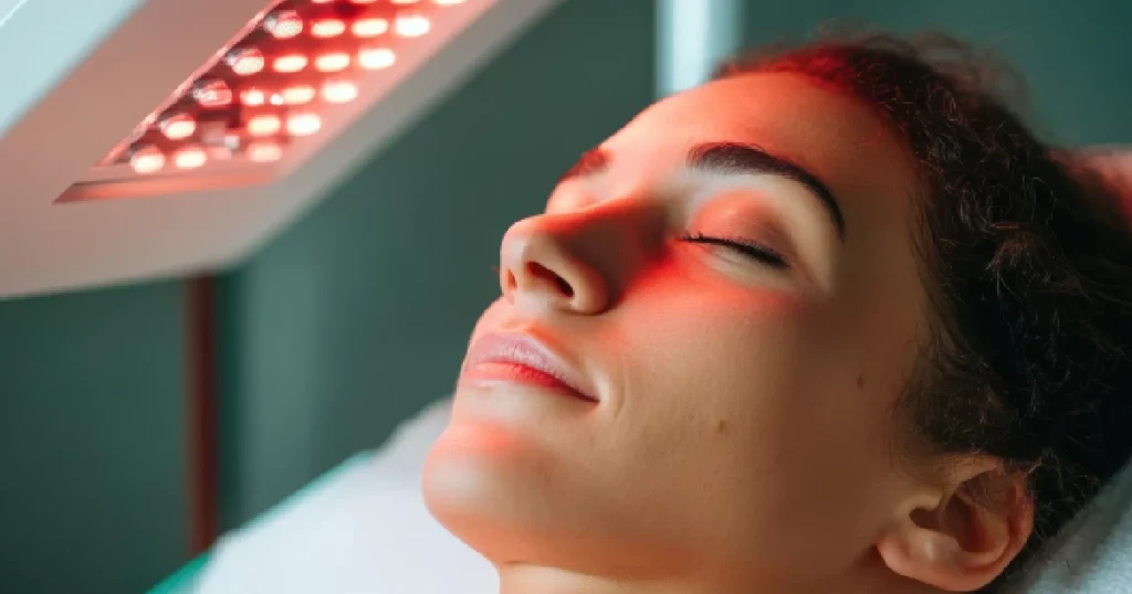 Women receiving led light therapy treatment in Grand Blanc, MI